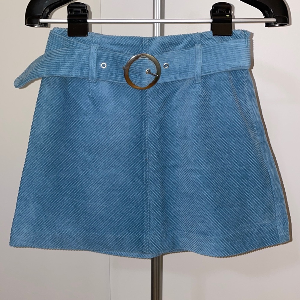 ZARA•Corduroy buckle Skirt
